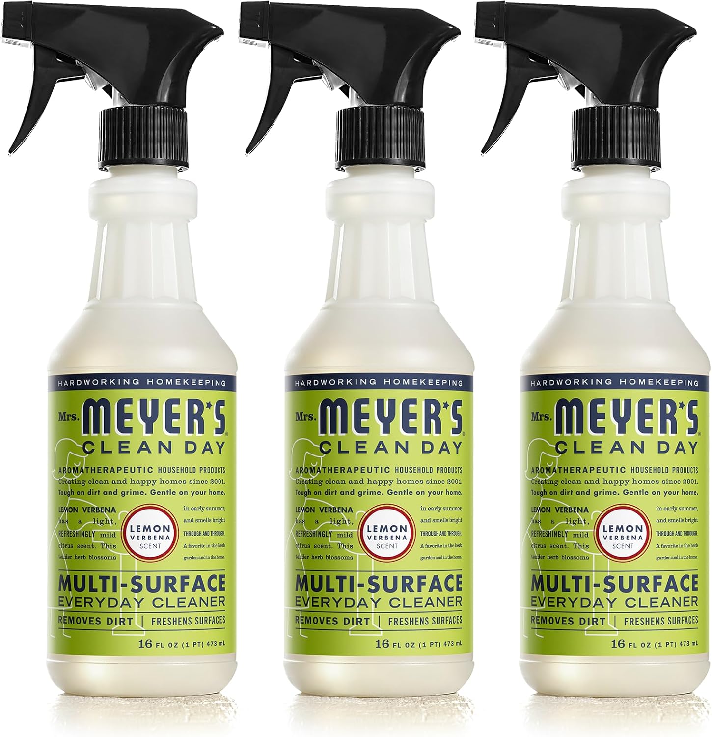 Mrs. Meyer's All-Purpose Cleaner Spray, Lemon Verbena, Pack of 3