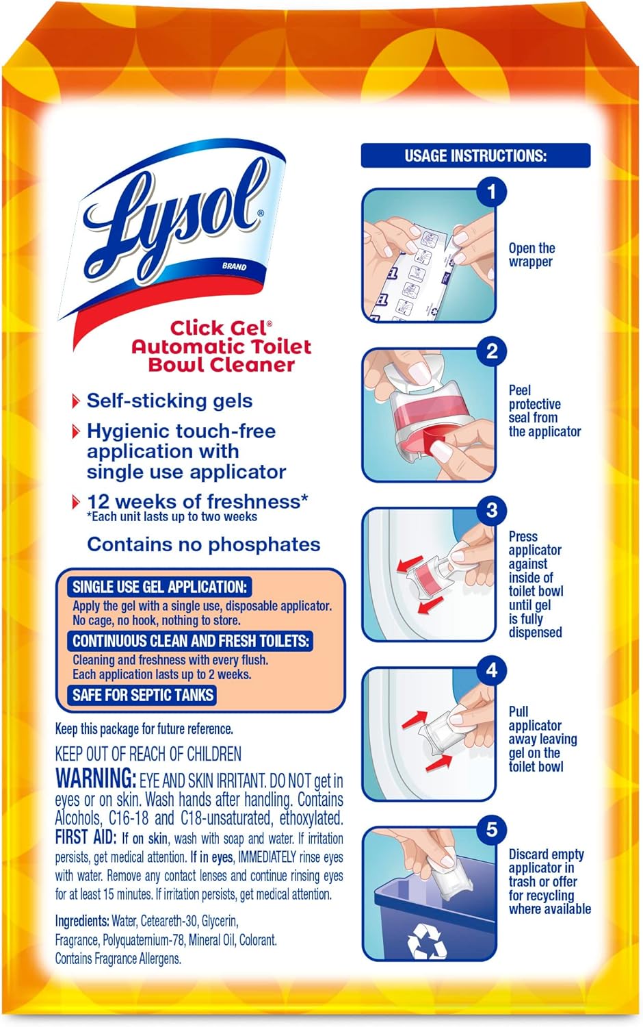 Lysol Click Gel Toilet Bowl Cleaner