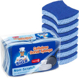 MR.SIGA Non-Scratch Cellulose Scrub Sponge 12 Pack