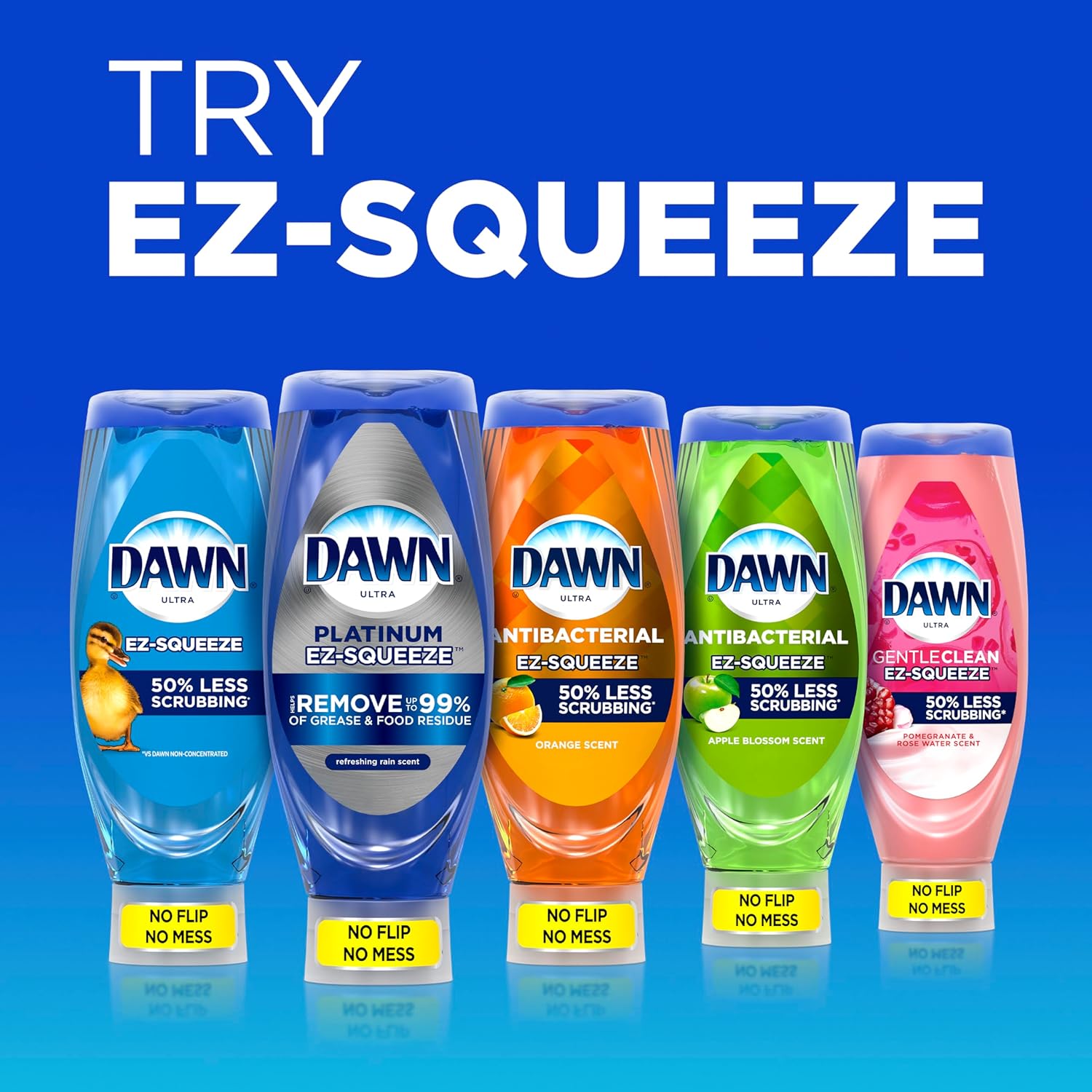 Dawn EZ-Squeeze Ultra Dish Soap Dishwashing Liquid, Original, 22 fl oz (Pack of 2)